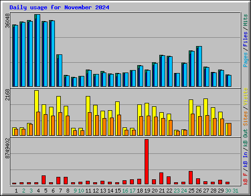 Daily usage for November 2024